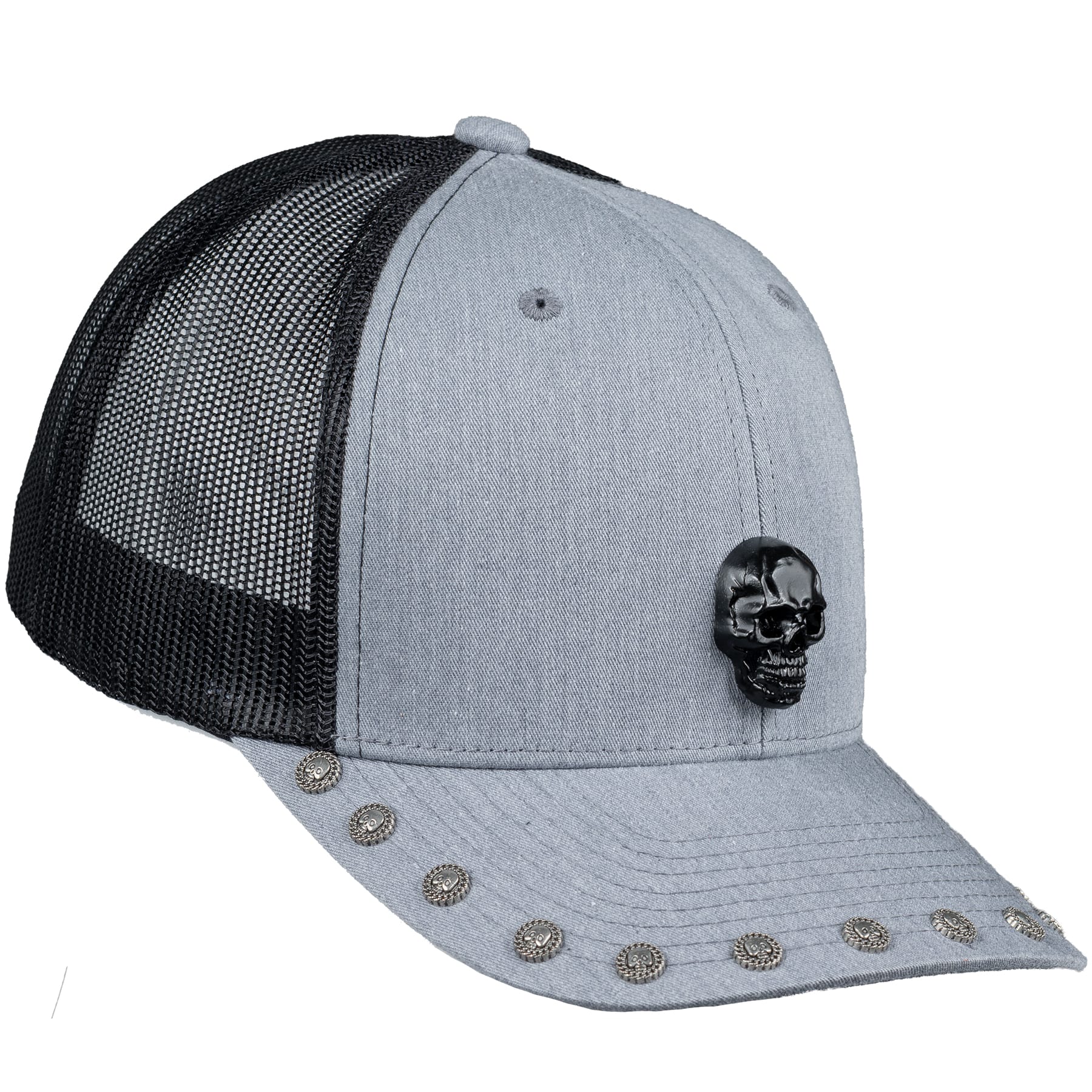 Custom Chop Shop Accessory Wornstar Custom Trucker Hat - Gray - One of a Kind