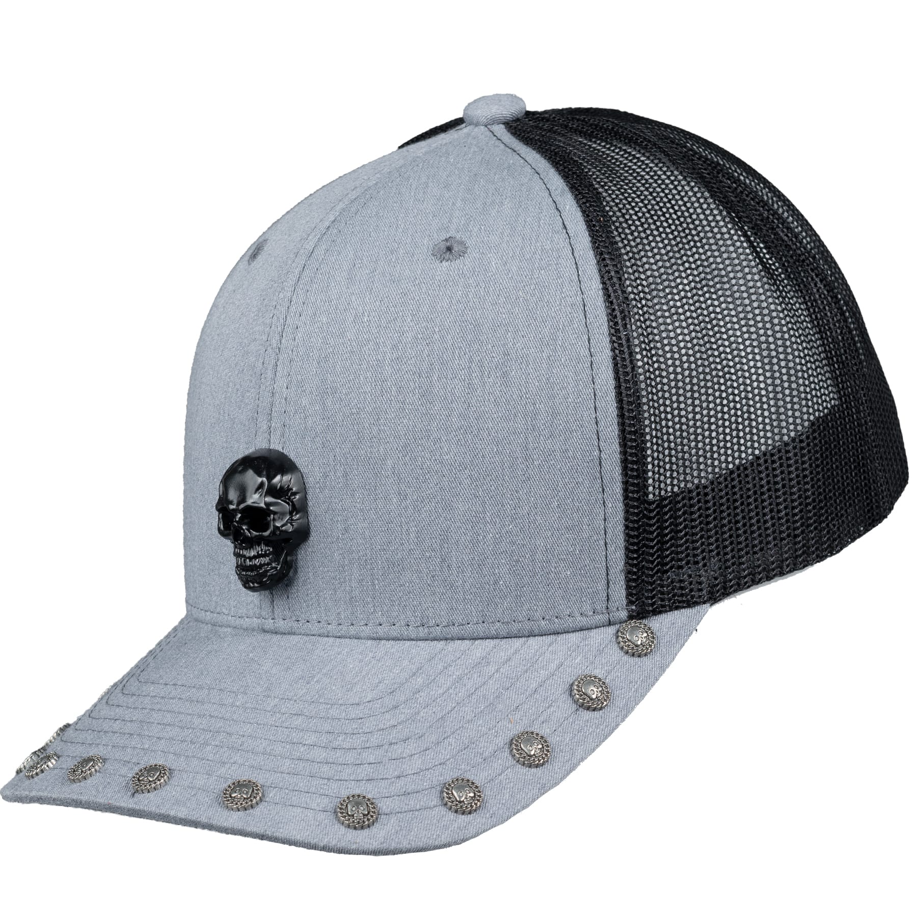 Custom Chop Shop Accessory Wornstar Custom Trucker Hat - Gray - One of a Kind