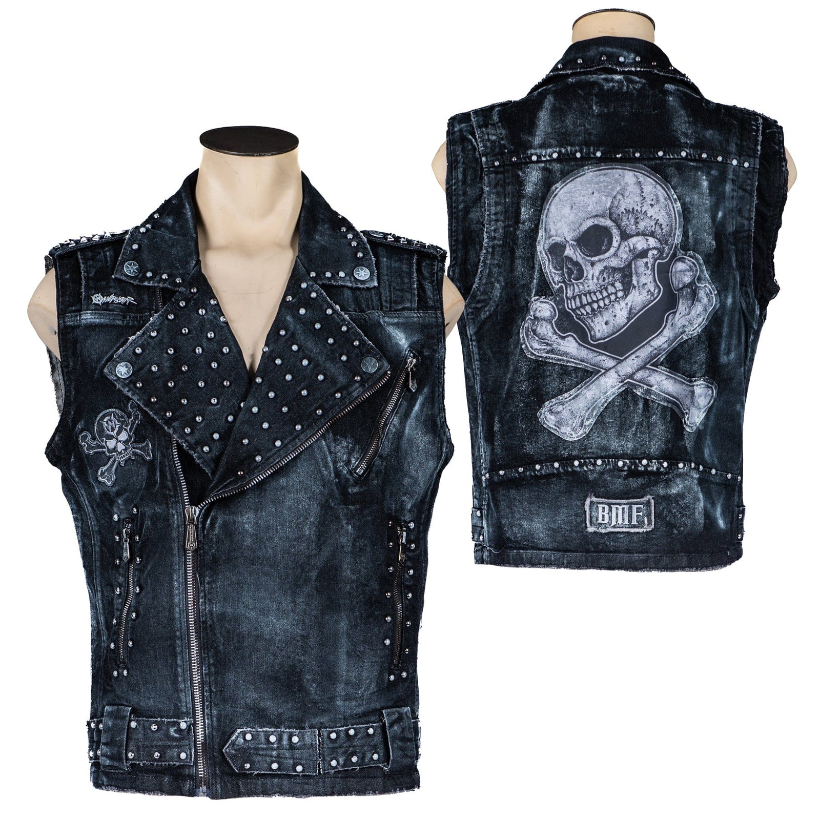 Custom Chop Shop Jacket Wornstar Custom Vest - BMF