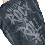Custom Chop Shop Jacket Wornstar Custom Vest - Brocade Print Reversible - Distressed Gray and Black - Ready to Ship Size XL