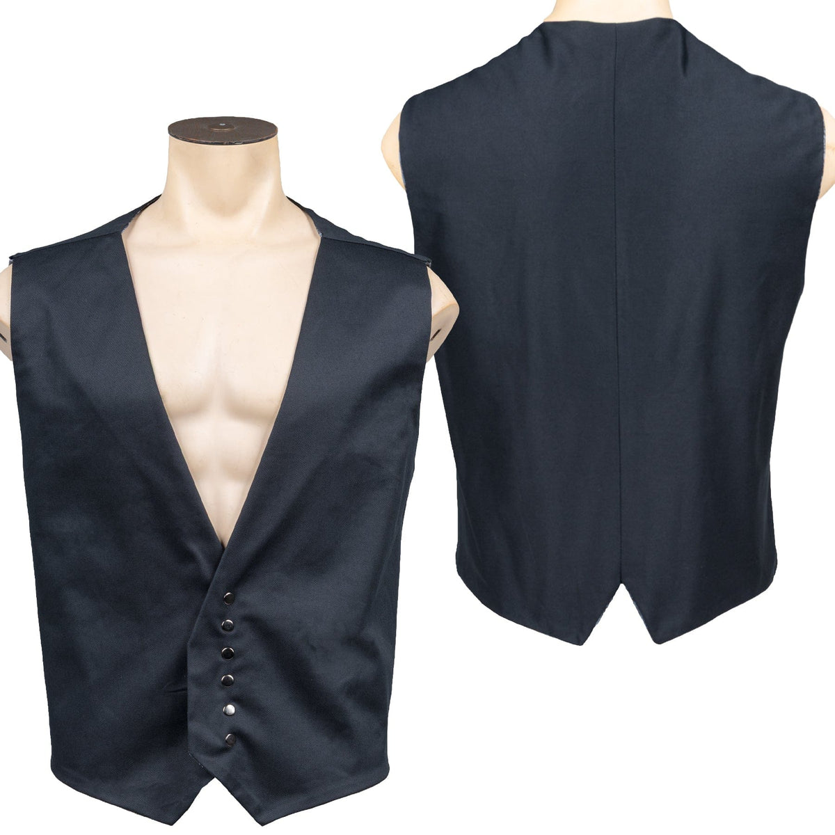 Custom Chop Shop Jacket Wornstar Custom Vest - Brocade Print Reversible - Gray and Black - Ready to Ship Size XL