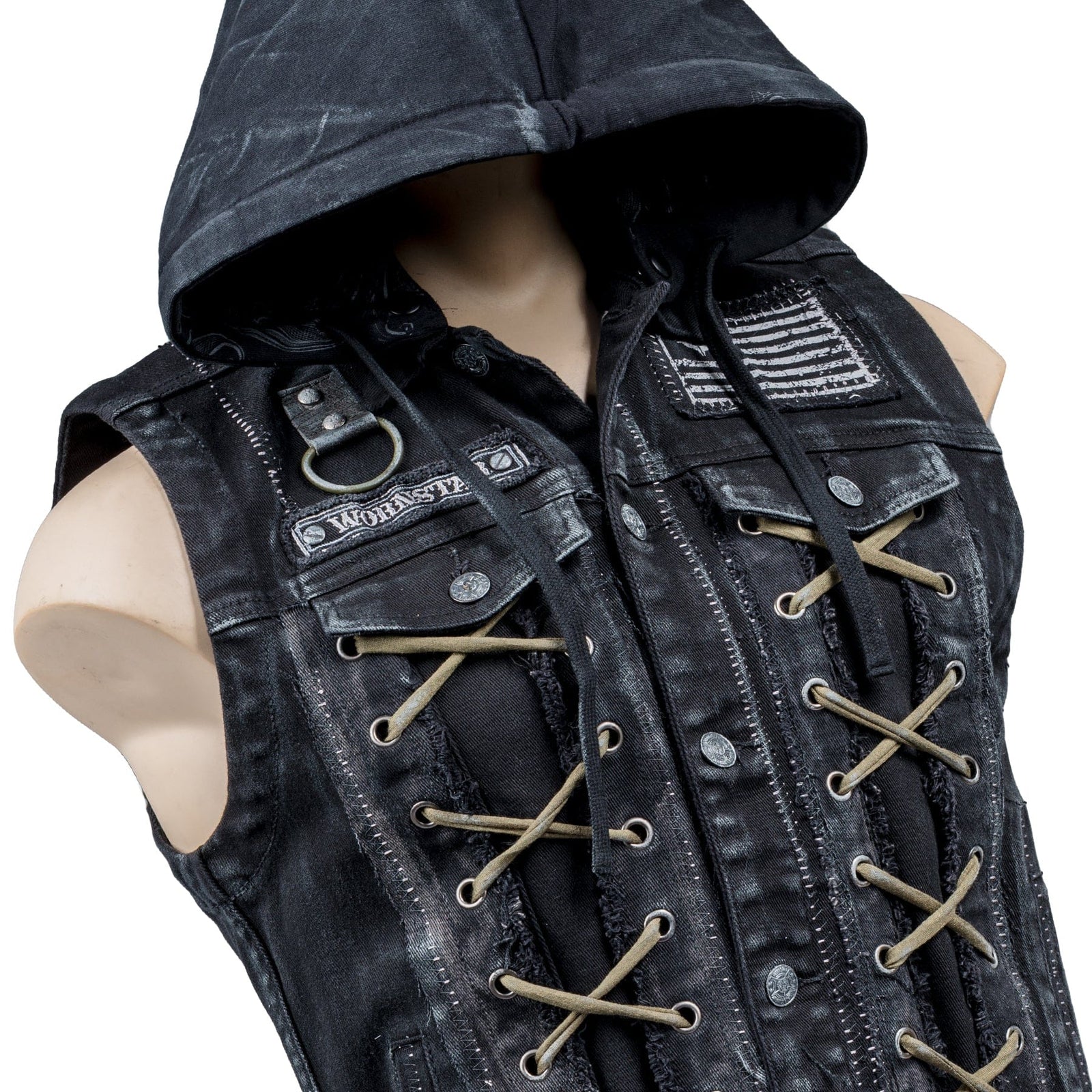 Custom Chop Shop Jacket Wornstar Custom Vest - Bullet Saint - Ready to Ship - Size Large