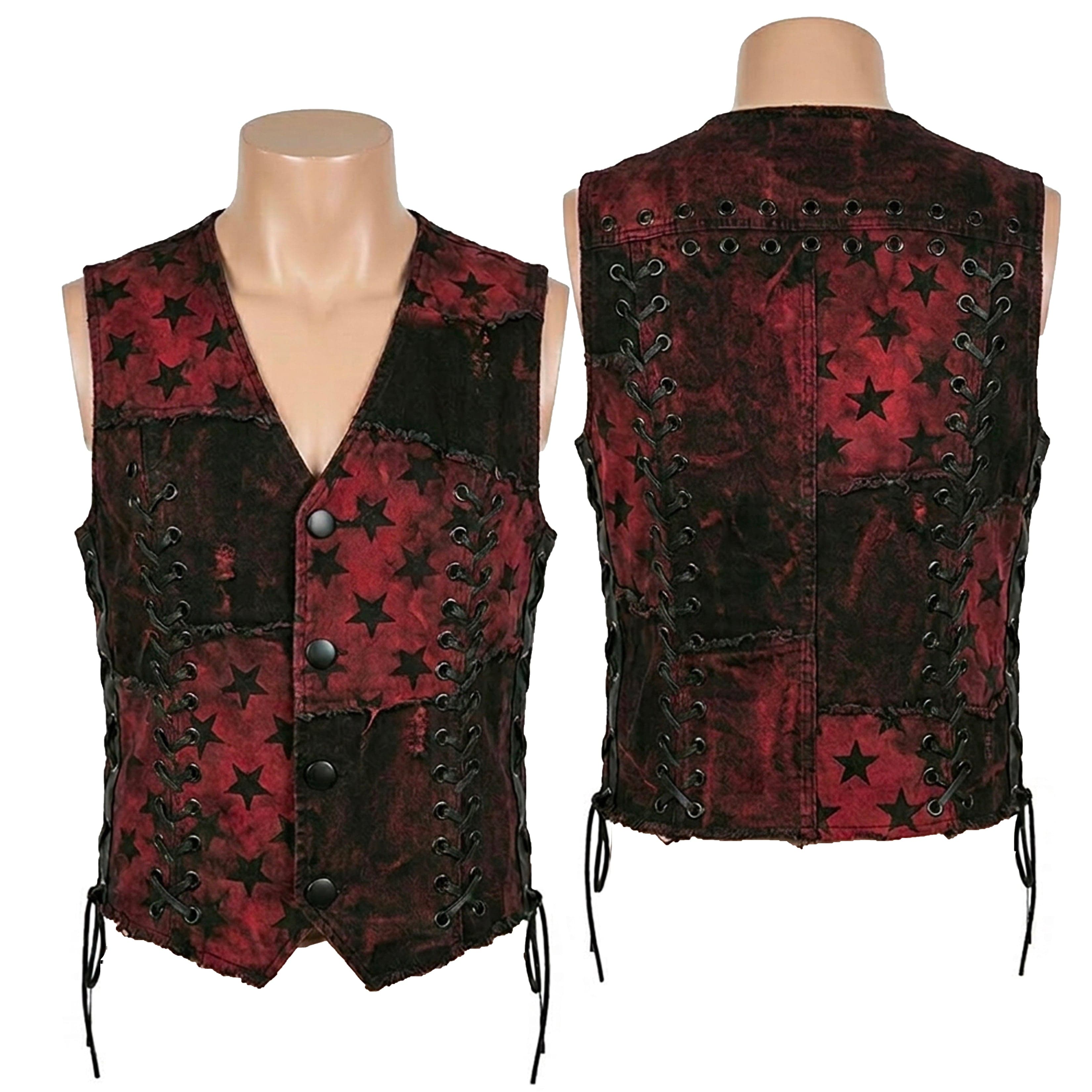 Custom Chop Shop Jacket Wornstar Custom Vest - Crimson Dawn Skye - Waistcoat
