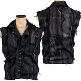 Custom Chop Shop Jacket Wornstar Custom Vest - Denim Moto -Ready to Ship - Size Medium