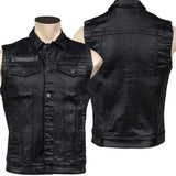 Custom Chop Shop Jacket Wornstar Custom Vest - Distressed Waxed - Ready to Ship