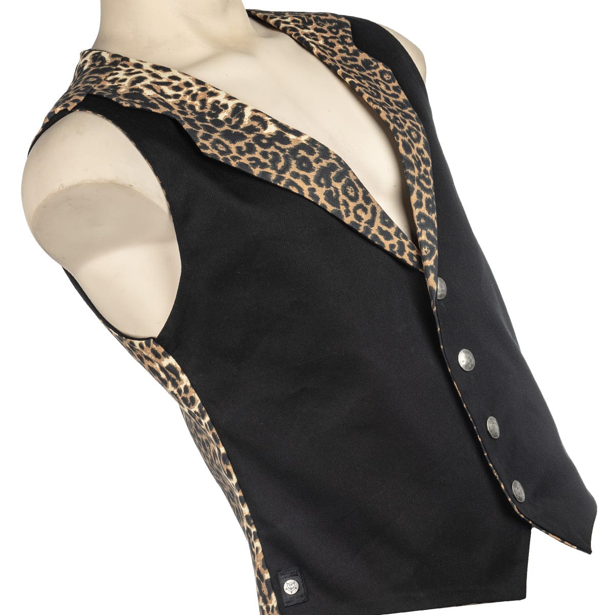 Custom Chop Shop Jacket Wornstar Custom Vest - Leopard print