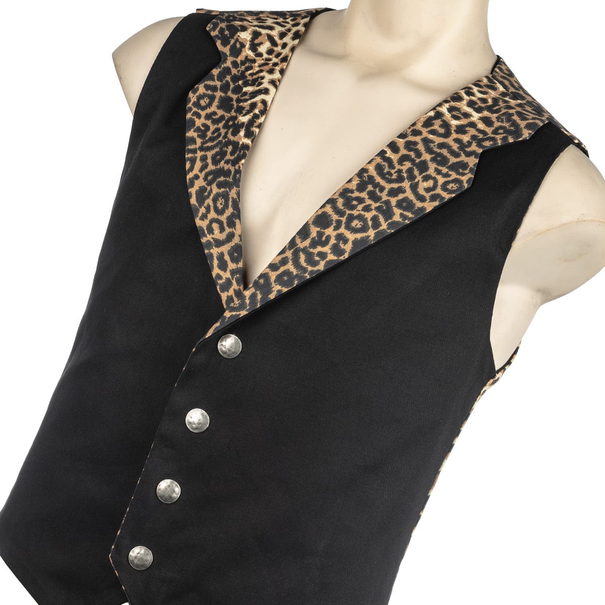 Custom Chop Shop Jacket Wornstar Custom Vest - Leopard print
