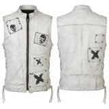 Custom Chop Shop Jacket Wornstar Custom Vest - Motor City - White