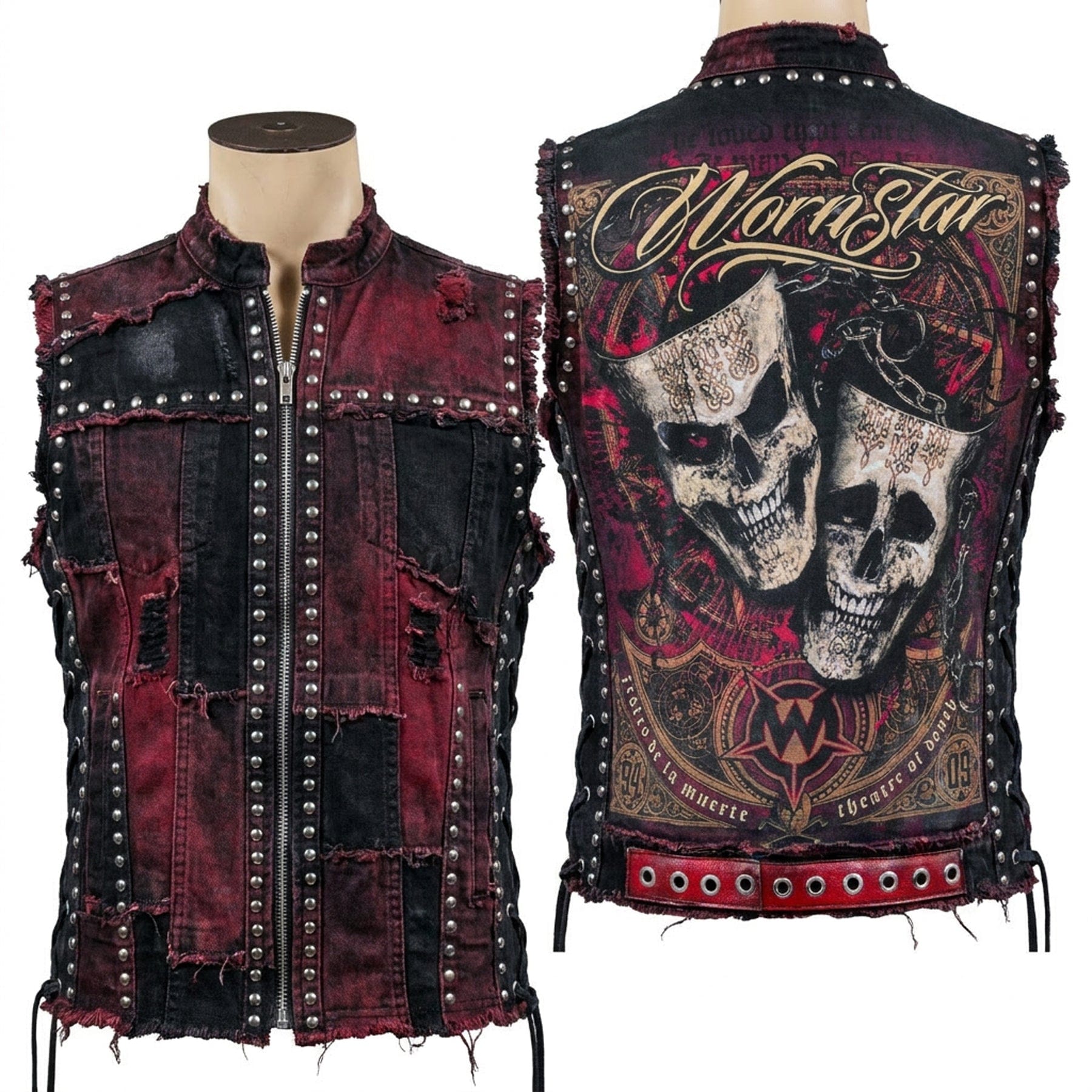 Custom Chop Shop Jacket Wornstar Custom Vest - Muerte