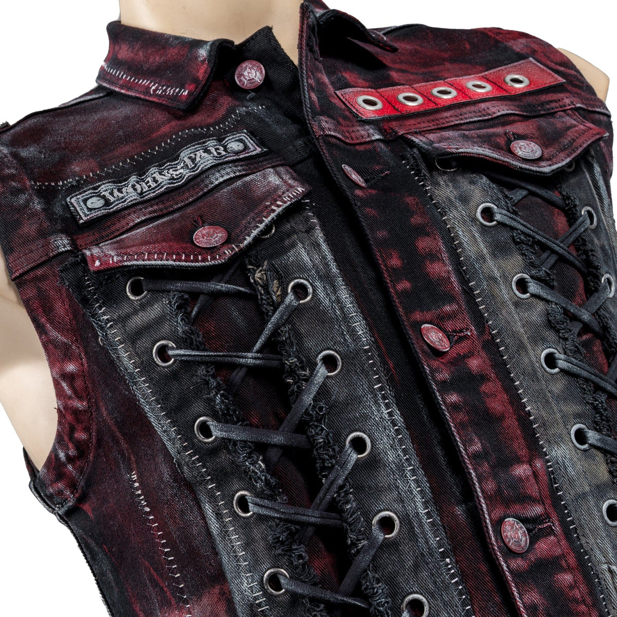 Custom Chop Shop Jacket Wornstar Custom Vest - Muerte - Ready to Ship - Size Large