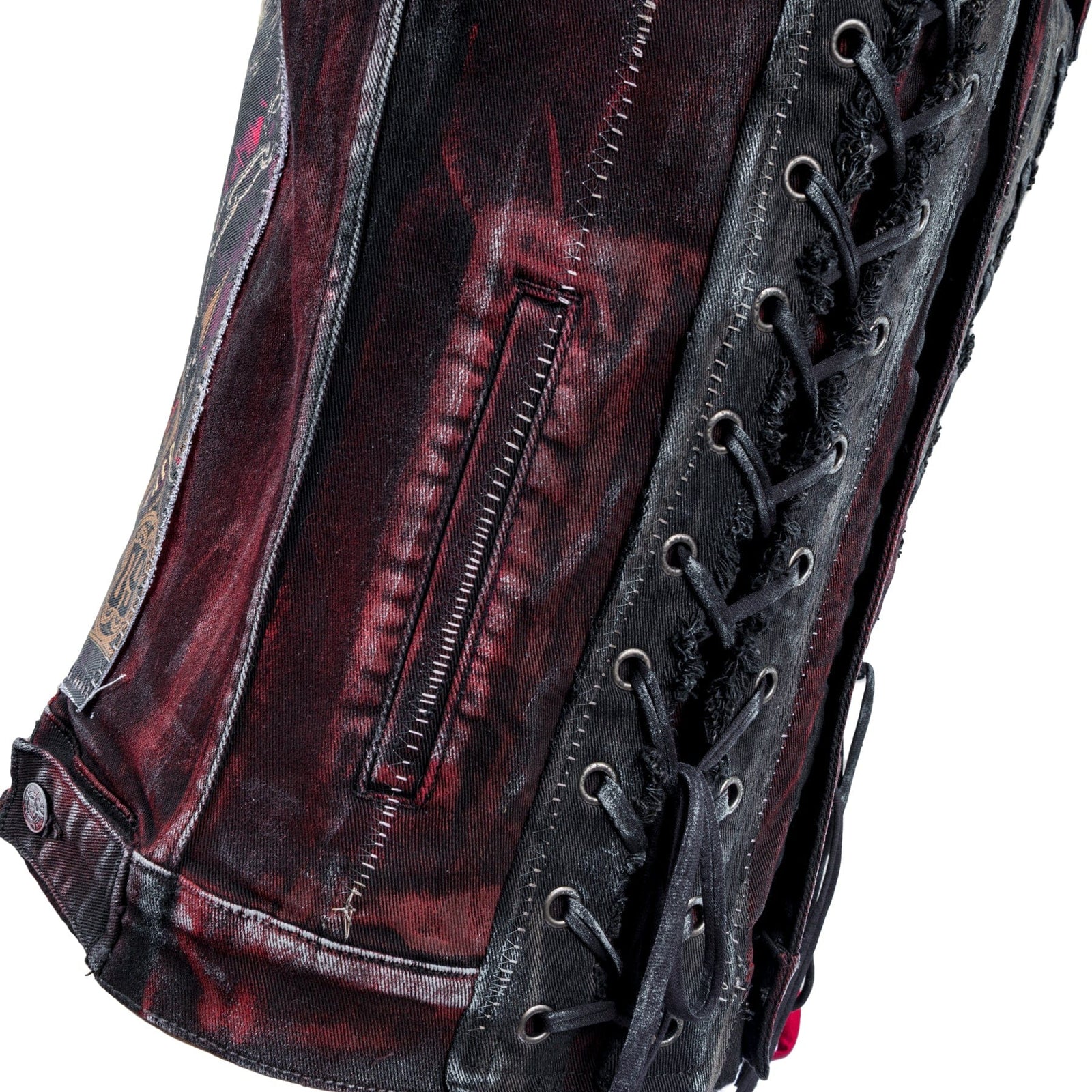 Custom Chop Shop Jacket Wornstar Custom Vest - Muerte - Ready to Ship - Size Large