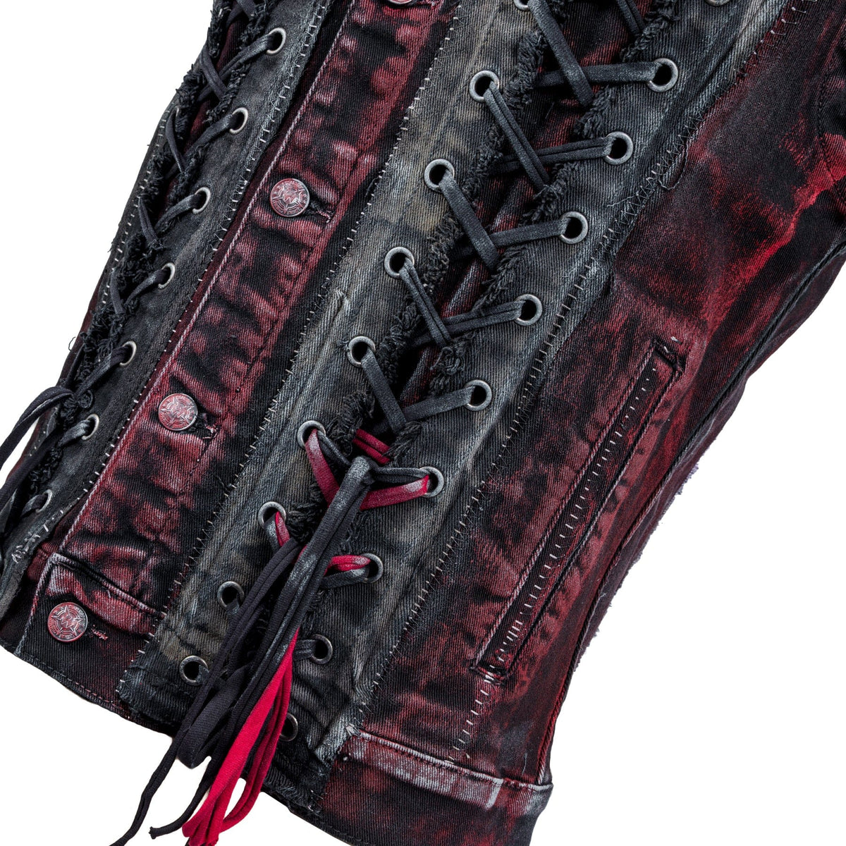 Custom Chop Shop Jacket Wornstar Custom Vest - Muerte - Ready to Ship - Size Large