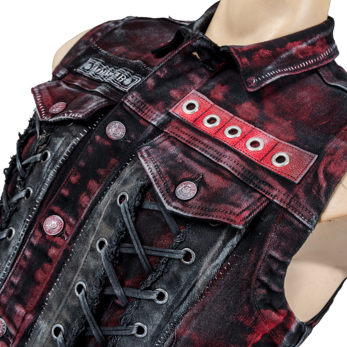 Custom Chop Shop Jacket Wornstar Custom Vest - Muerte - Ready to Ship - Size Large