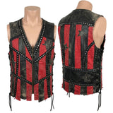 Custom Chop Shop Jacket Wornstar Custom Vest - Paradox - Red and Black