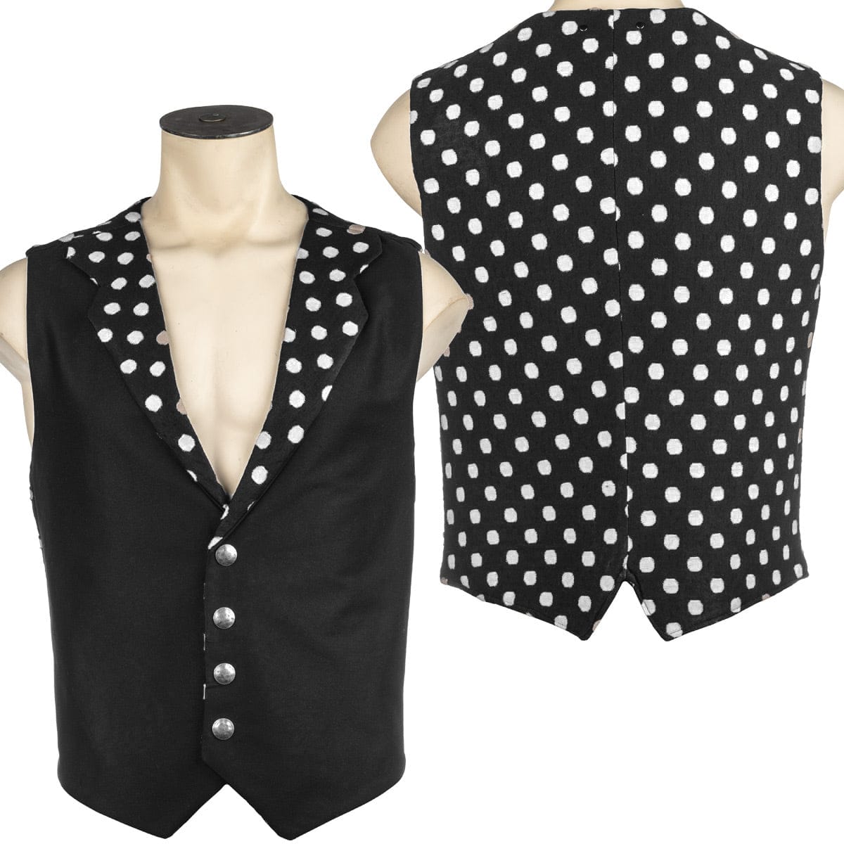 Custom Chop Shop Jacket Wornstar Custom Vest - Polka Dots