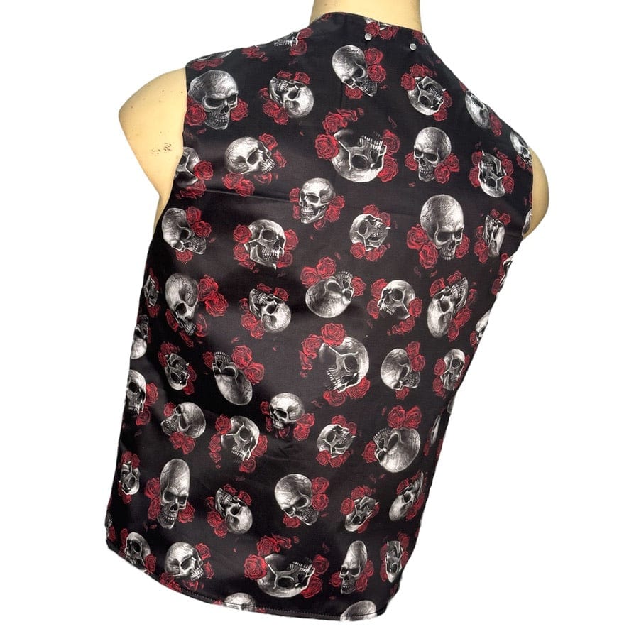 Custom Chop Shop Jacket Wornstar Custom Vest - Skulls and Roses