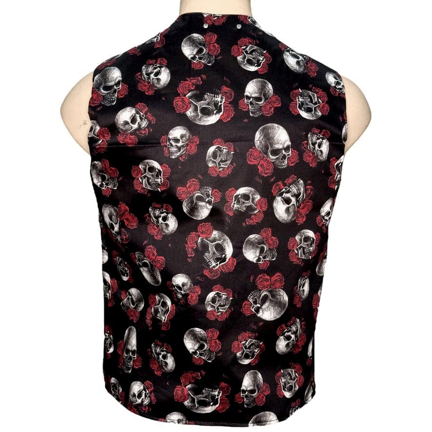 Custom Chop Shop Jacket Wornstar Custom Vest - Skulls and Roses