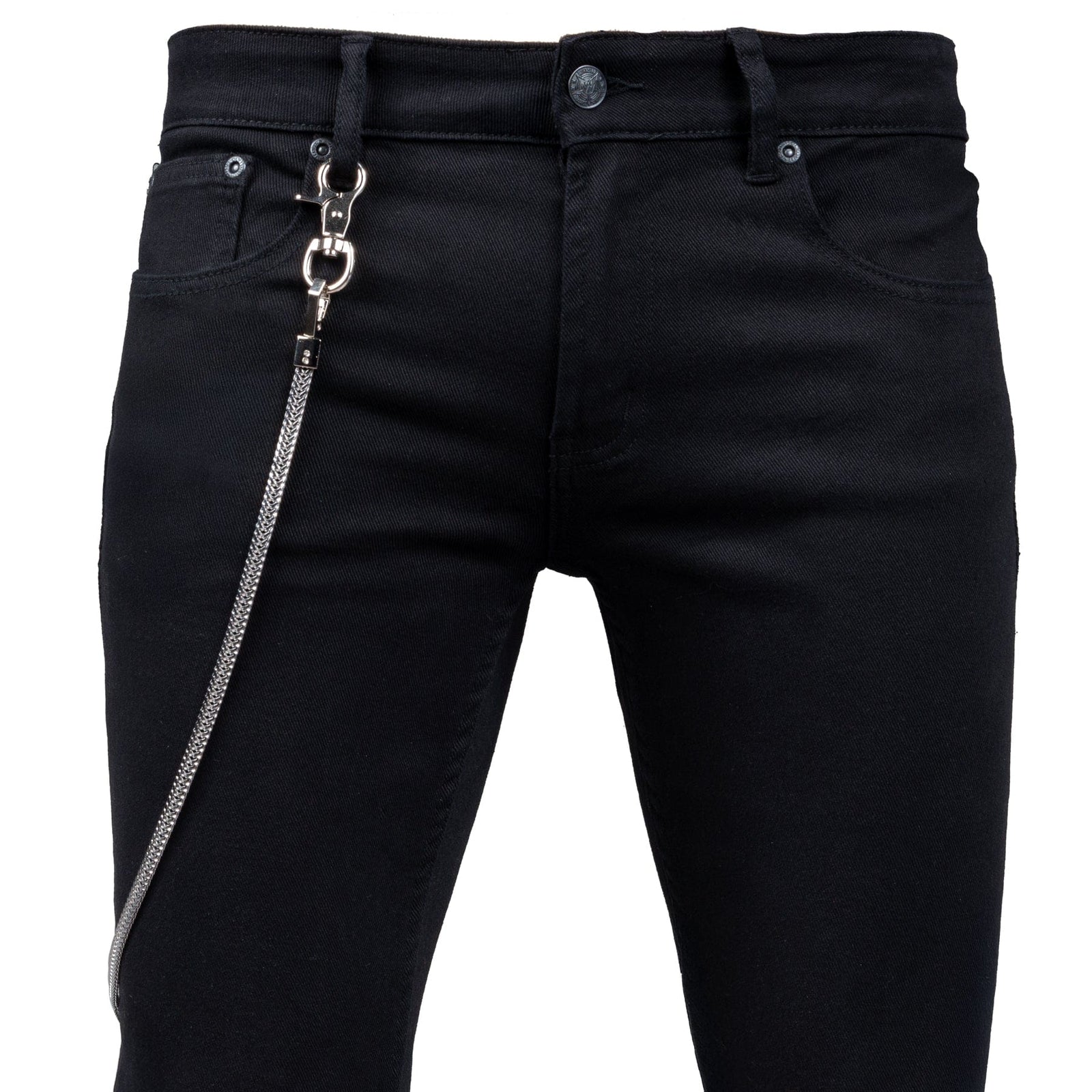 Custom Chop Shop Accessory Wornstar Custom Wallet Chain - Handmade Braided Chain - Silver Tone