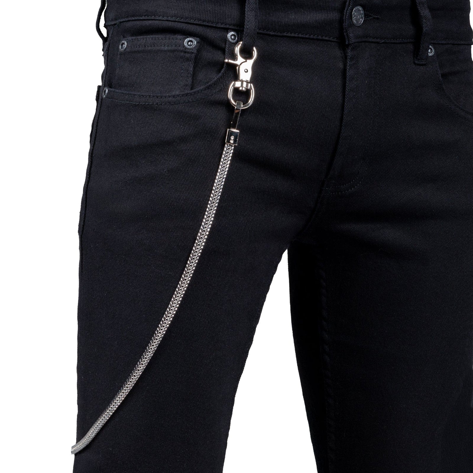 Custom Chop Shop Accessory Wornstar Custom Wallet Chain - Handmade Braided Chain - Silver Tone