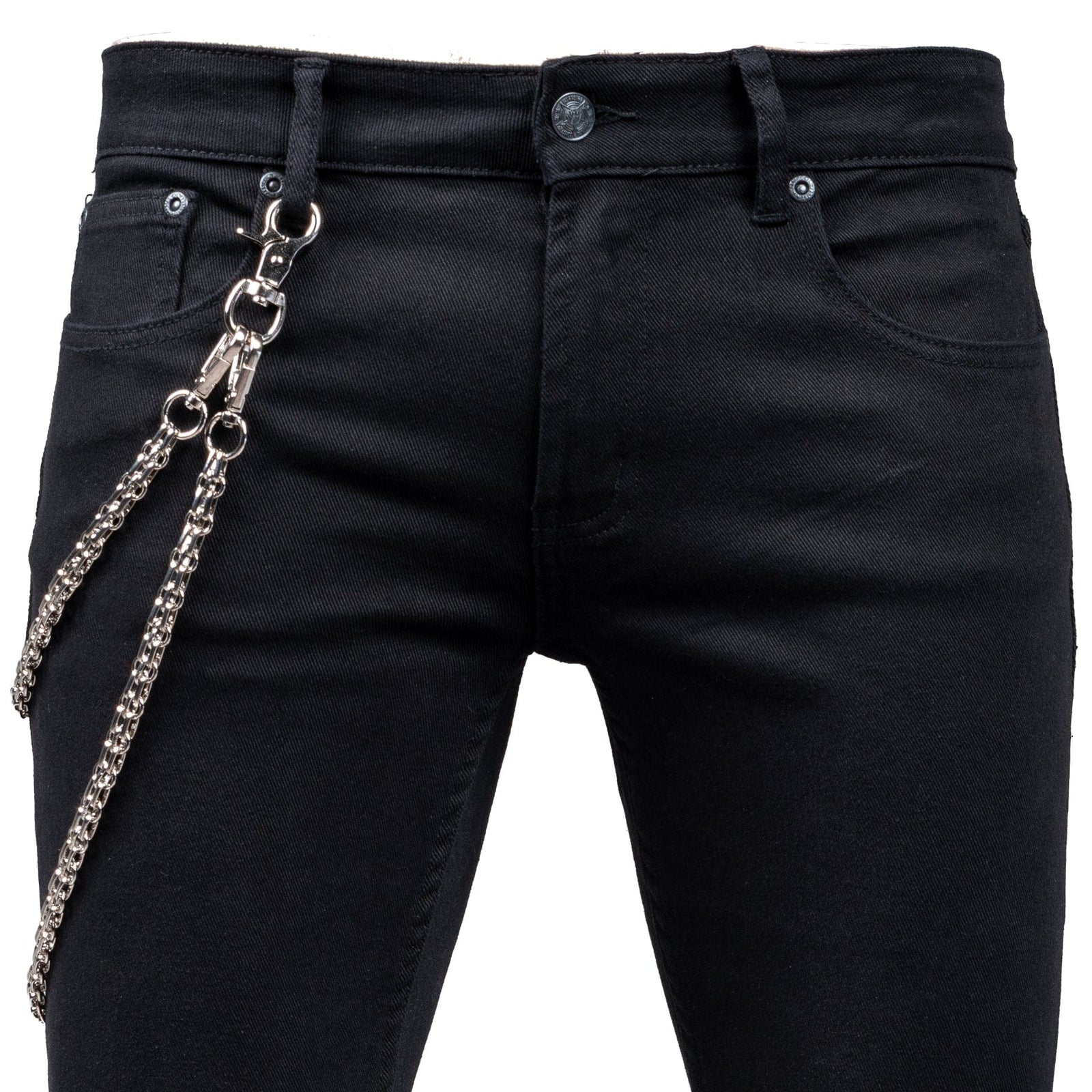 Custom Chop Shop Accessory Wornstar Custom Wallet Chain - Handmade Double Chain - Silver Tone