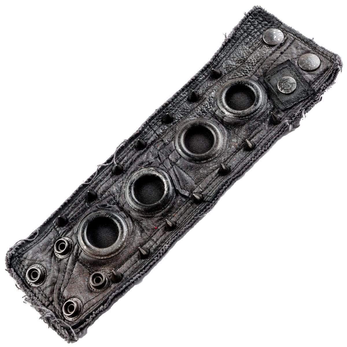 Wornstar Custom - Wristband Leather Cuff - Black Hole