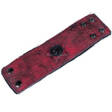 Custom Chop Shop Accessory Wornstar Custom - Wristband Leather Cuff - Black Metal Star