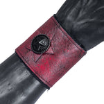 Custom Chop Shop Accessory Wornstar Custom - Wristband Leather Cuff - Black Metal Star