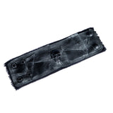 Custom Chop Shop Accessory Wornstar Custom Wristband Leather Cuff - Black Patchwork Metal Skull