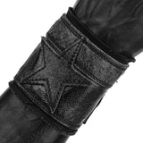 Wornstar Custom - Wristband Leather Bracelet - Black Star