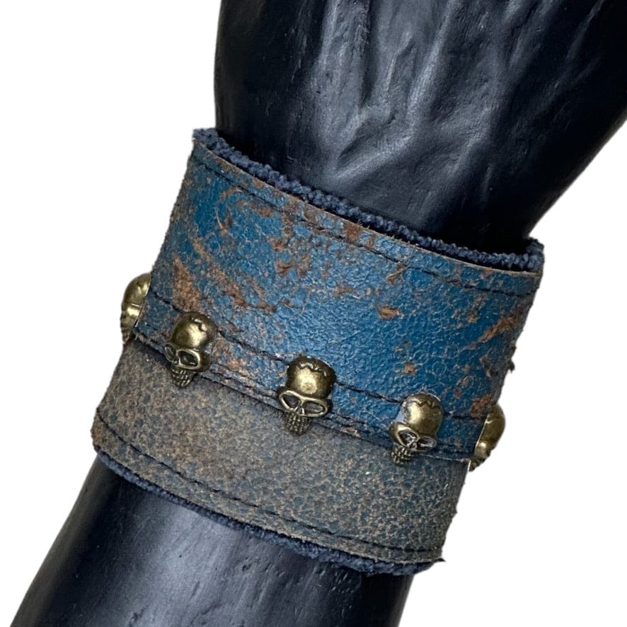 Custom Chop Shop Accessory Wornstar Custom - Wristband Leather Cuff - Borderline - Ready to ship
