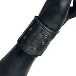 Custom Chop Shop Accessory Wornstar Custom Wristband Leather Cuff - Distressed Black with Studs - Ready to Ship
