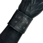 Custom Chop Shop Accessory Wornstar Custom Wristband Leather Cuff - Distressed Black with Studs - Ready to Ship