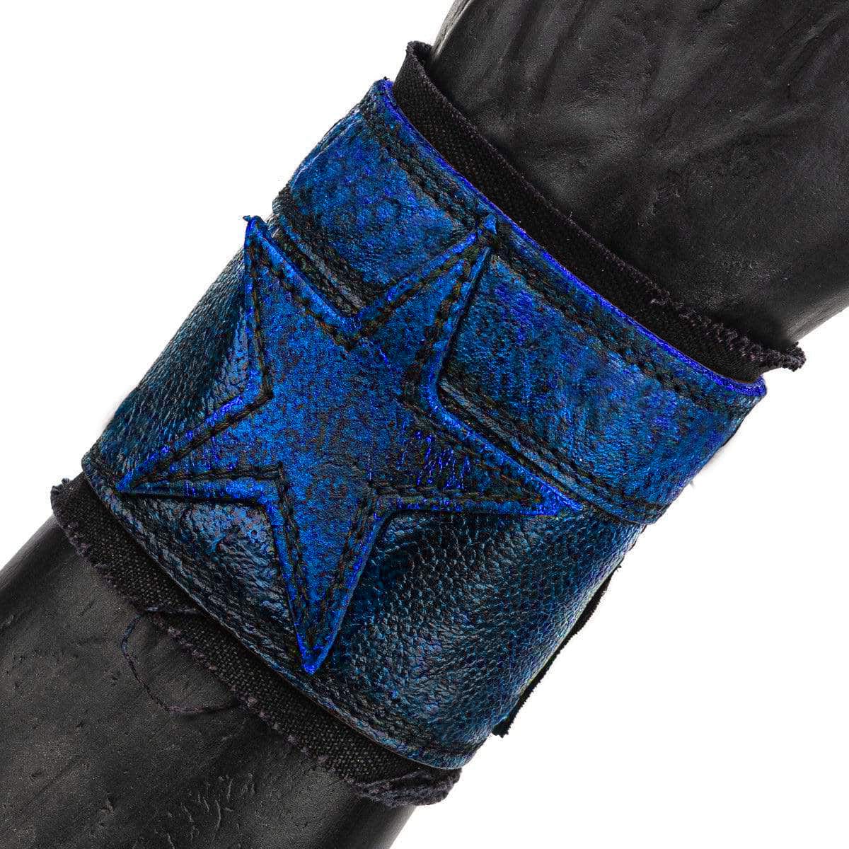 Custom Chop Shop Accessory Wornstar Custom - Wristband Leather Cuff - Electric Blue