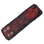 Wornstar Custom - Wristband Leather Bracelet - Flaming Star