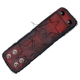 Wornstar Custom - Wristband Leather Bracelet - Flaming Star