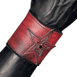Custom Chop Shop Accessory Wornstar Custom - Wristband Leather Cuff - Kaleidoscope Red