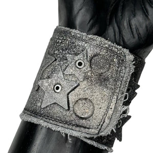 Custom Chop Shop Accessory Wornstar Custom - Wristband Leather Cuff - Ready to Ship - Sandstorm Stars