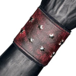 Custom Chop Shop Accessory Wornstar Custom - Wristband Leather Cuff - Red - Duplex