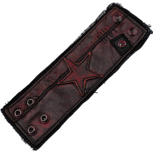 • Wornstar Custom Salvaged Collection• Custom leather wrist band• Completely hand-made at the time of order• Designed, made, and sold exclusively by Wornstar Clothing• Each one will vary slightly • Made with soft leather• Lined with fabric for comfort• Hand-stitched detail• Hand-painted• Hand-distressed•