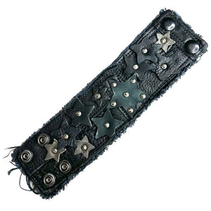 Custom Chop Shop Accessory Wornstar Custom - Wristband Leather Cuff - Star Paisley - Ready to ship