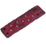 Custom Chop Shop Accessory Wornstar Custom - Wristband Leather Cuff - Star Sequence - Crimson