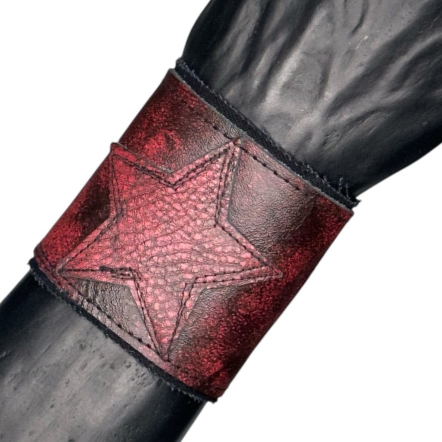 Custom Chop Shop Accessory Wornstar Custom - Wristband Leather Cuff - Vintage Red Star