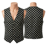 Custom Gallery Jacket Wornstar Custom Vest - Polka Dots - Black and White