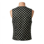 Custom Gallery Jacket Wornstar Custom Vest - Polka Dots - Black and White