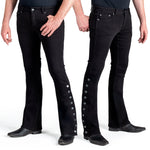 Essentials Collection Pants Hellraiser Side Button Jeans - Black