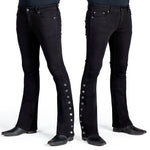 Essentials Collection Pants Hellraiser Side Button Jeans - Black