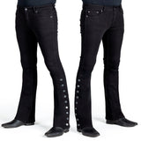 Essentials Collection Pants Hellraiser Side Button Jeans - Black