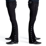 Essentials Collection Pants Hellraiser Side Button Jeans - Black