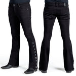 Essentials Collection Pants Hellraiser Side Button Jeans - Black