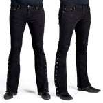 Essentials Collection Pants Hellraiser Side Button Jeans - Black